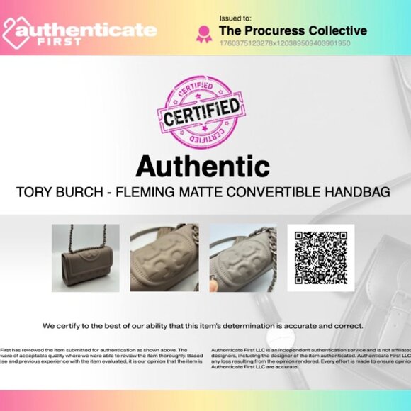 🆕 TORY BURCH 🧿 NWT Small Fleming Matte Convertible Shoulder Bag, Gray Heron - Picture 16 of 16